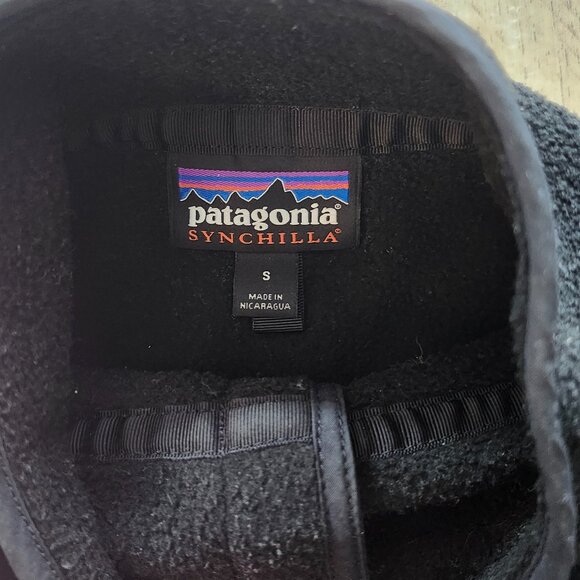 Patagonia lightweight synchilla T snap fleece | black, women's S - Picture 4 of 6